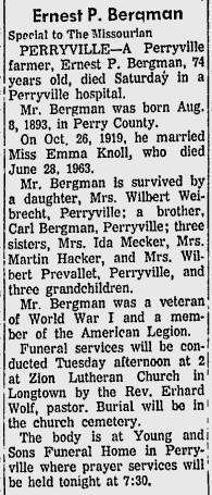 Bergman, Ernest P.