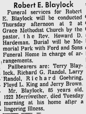 Blaylock, Robert Emmett