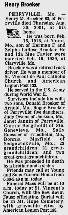 Broeker, Henry M.