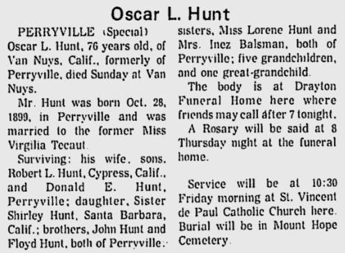 Hunt, Oscar L.