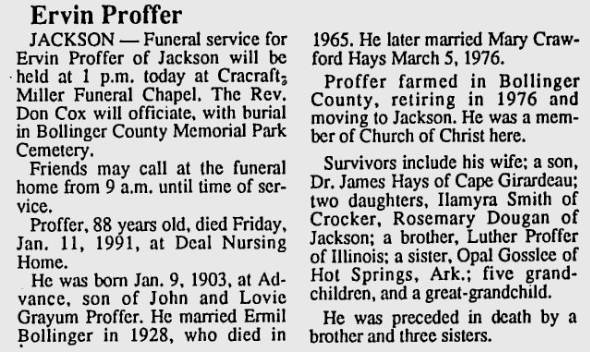 Proffer, Ervin B.