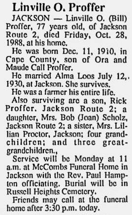 Proffer, Linville "Bill" O.