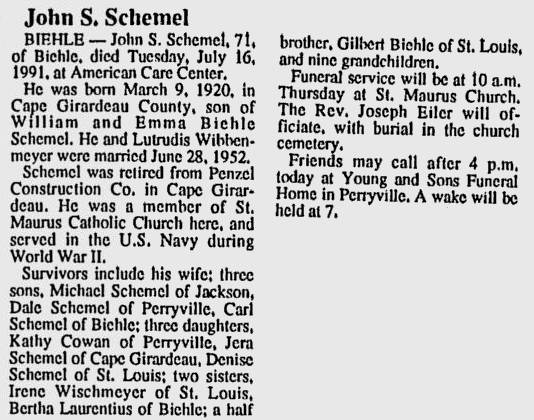 Schemel, John S.